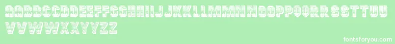 CardiffRegular Font – White Fonts on Green Background