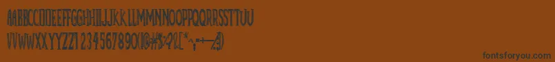 Deadbdk Font – Black Fonts on Brown Background