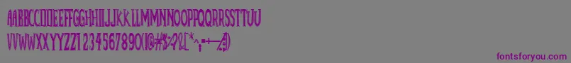 Deadbdk Font – Purple Fonts on Gray Background