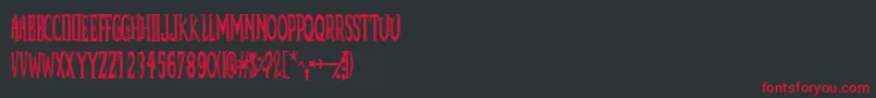 Deadbdk Font – Red Fonts on Black Background