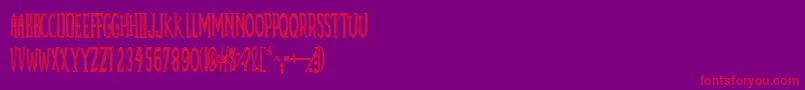 Deadbdk Font – Red Fonts on Purple Background