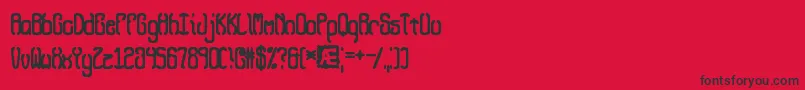 QueasyBrk-fontti – mustat fontit punaisella taustalla