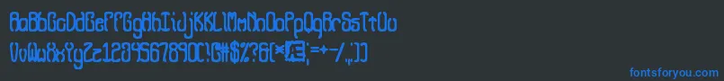 Шрифт QueasyBrk – синие шрифты на чёрном фоне