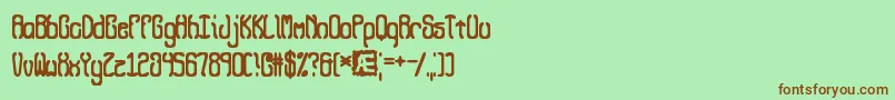 Шрифт QueasyBrk – коричневые шрифты на зелёном фоне