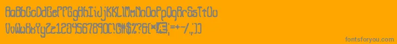 フォントQueasyBrk – オレンジの背景に灰色の文字