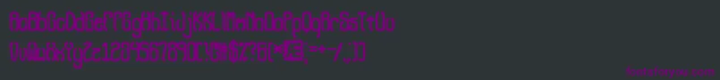 Fonte QueasyBrk – fontes roxas em um fundo preto