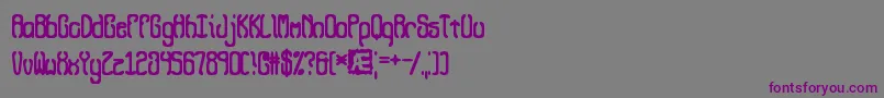 QueasyBrk Font – Purple Fonts on Gray Background