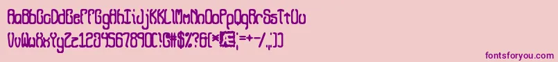 QueasyBrk Font – Purple Fonts on Pink Background
