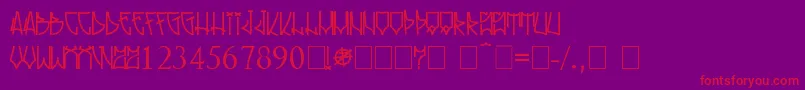 Rolinho Font – Red Fonts on Purple Background