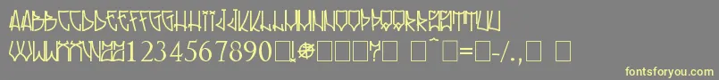 Rolinho Font – Yellow Fonts on Gray Background