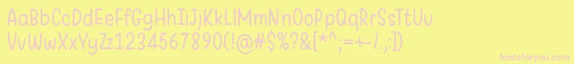 WarungKopi Font – Pink Fonts on Yellow Background