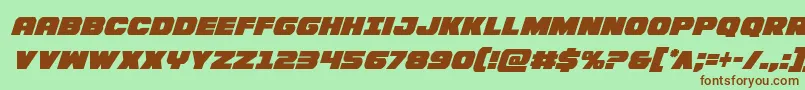 Bummercondital Font – Brown Fonts on Green Background