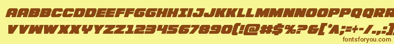 Bummercondital Font – Brown Fonts on Yellow Background