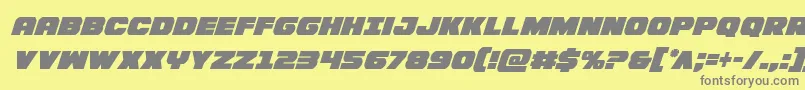 Bummercondital Font – Gray Fonts on Yellow Background