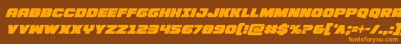 Bummercondital Font – Orange Fonts on Brown Background