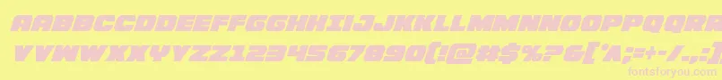 Bummercondital-Schriftart – Rosa Schriften auf gelbem Hintergrund