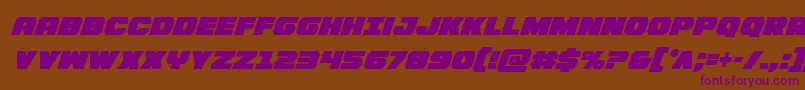 Bummercondital Font – Purple Fonts on Brown Background