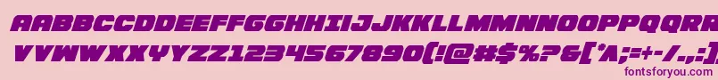 Bummercondital Font – Purple Fonts on Pink Background