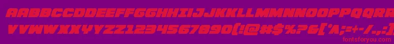 Bummercondital Font – Red Fonts on Purple Background