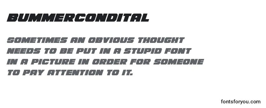 Bummercondital Font