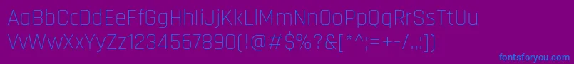 Шрифт RajdhaniLight – синие шрифты на фиолетовом фоне