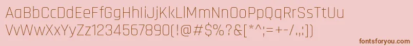 RajdhaniLight Font – Brown Fonts on Pink Background