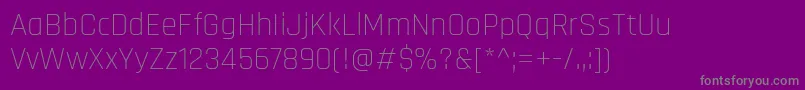 フォントRajdhaniLight – 紫の背景に灰色の文字