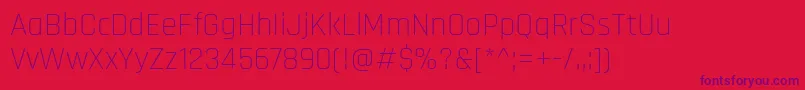 RajdhaniLight Font – Purple Fonts on Red Background