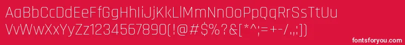 RajdhaniLight Font – White Fonts on Red Background