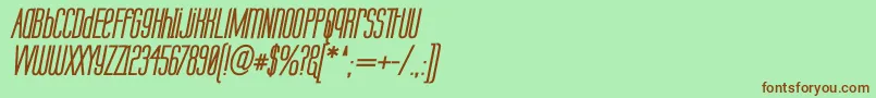 LabtopUnicaseBoldItalic Font – Brown Fonts on Green Background