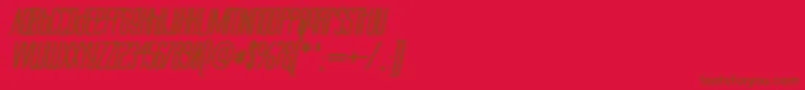 LabtopUnicaseBoldItalic Font – Brown Fonts on Red Background