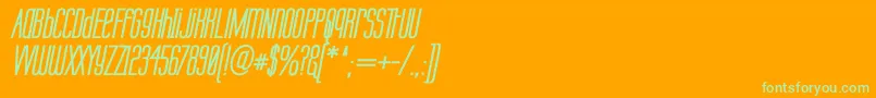 LabtopUnicaseBoldItalic Font – Green Fonts on Orange Background
