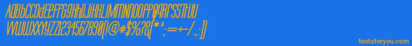 LabtopUnicaseBoldItalic Font – Orange Fonts on Blue Background