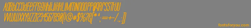 LabtopUnicaseBoldItalic Font – Orange Fonts on Gray Background