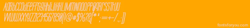 LabtopUnicaseBoldItalic Font – Pink Fonts on Orange Background