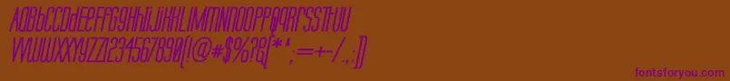 LabtopUnicaseBoldItalic Font – Purple Fonts on Brown Background