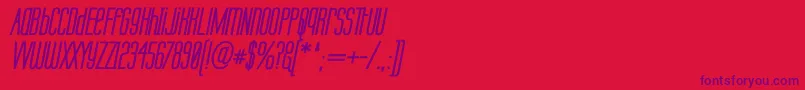 LabtopUnicaseBoldItalic Font – Purple Fonts on Red Background