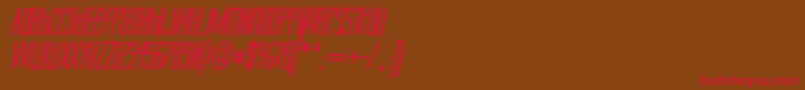 LabtopUnicaseBoldItalic Font – Red Fonts on Brown Background