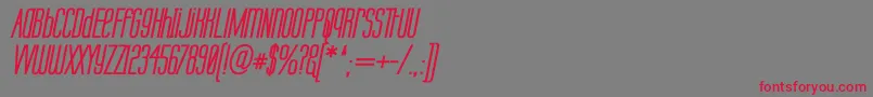 LabtopUnicaseBoldItalic-Schriftart – Rote Schriften auf grauem Hintergrund