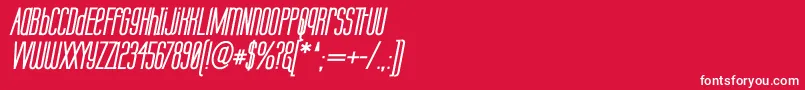 LabtopUnicaseBoldItalic Font – White Fonts on Red Background