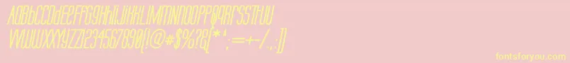 LabtopUnicaseBoldItalic Font – Yellow Fonts on Pink Background