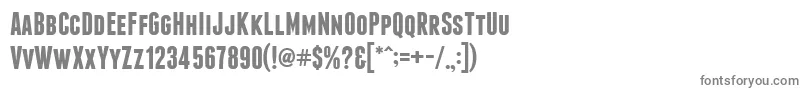 FranchiseBold-fontti – harmaat kirjasimet valkoisella taustalla