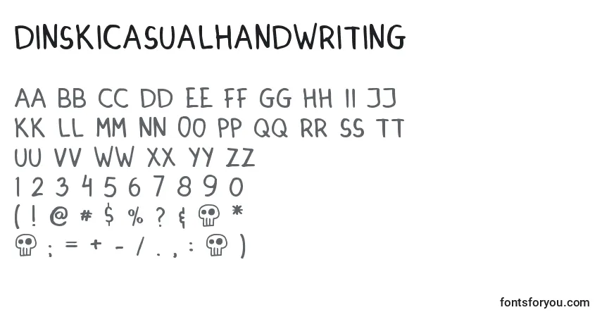 Шрифт DinskiCasualHandwriting – алфавит, цифры, специальные символы