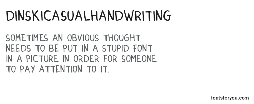 Review of the DinskiCasualHandwriting Font