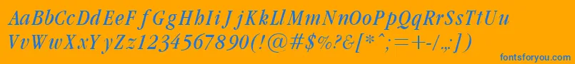 GrmndLi Font – Blue Fonts on Orange Background