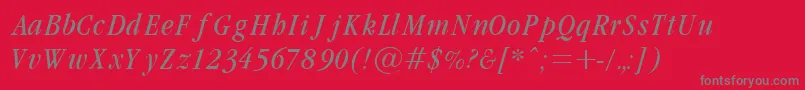 GrmndLi Font – Gray Fonts on Red Background