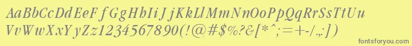GrmndLi Font – Gray Fonts on Yellow Background
