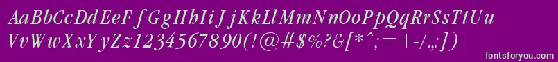 GrmndLi Font – Green Fonts on Purple Background