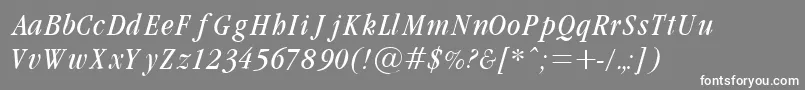 フォントGrmndLi – 灰色の背景に白い文字