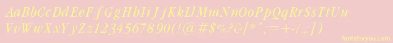 GrmndLi Font – Yellow Fonts on Pink Background